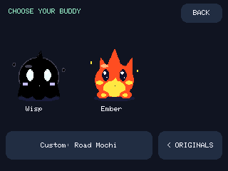Wisp and Ember in the native buddy picker